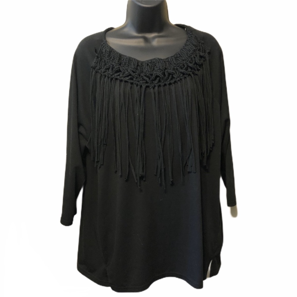 Umgee | Black 3/4 Sleeve Top